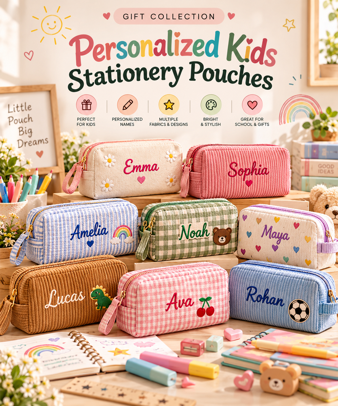 Kids Stationery Pouch collection